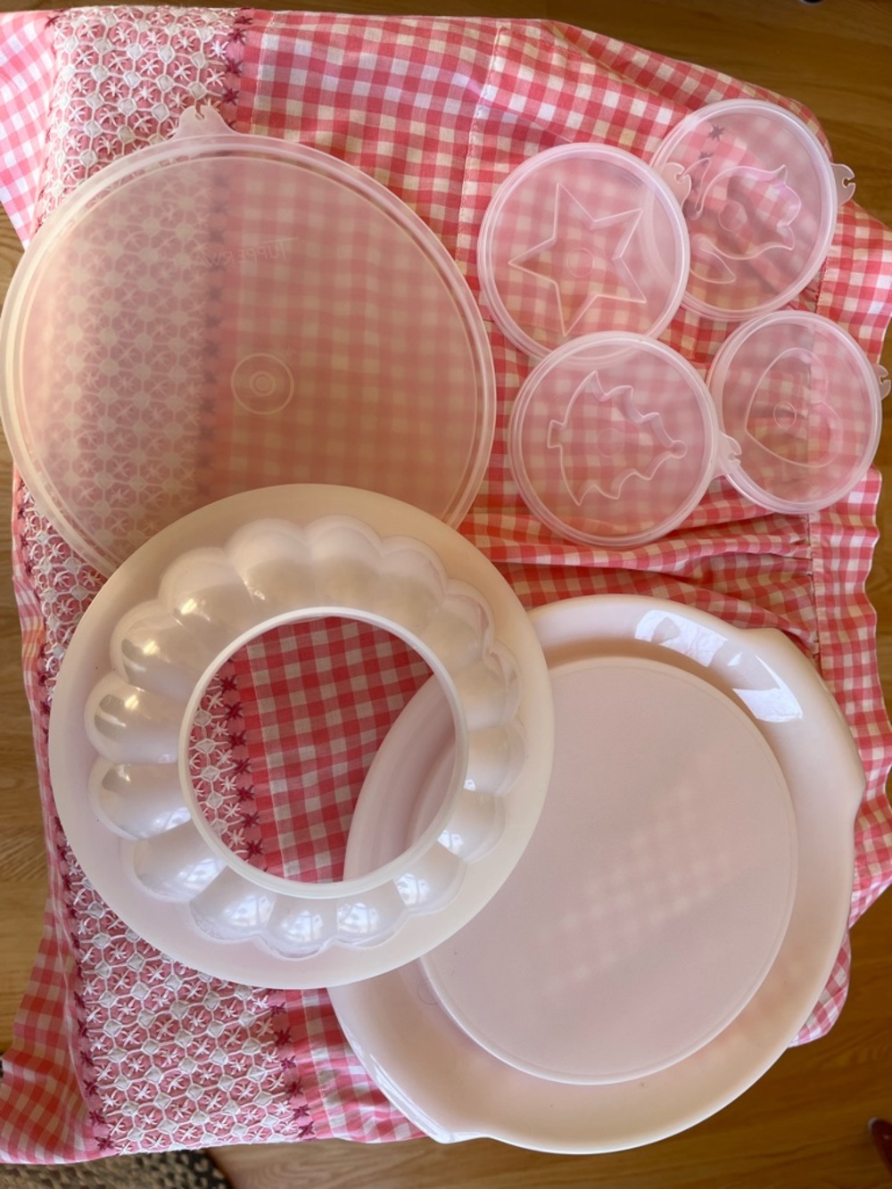 Vintage Tupperware 7 Piece Complete Jello Mold Set